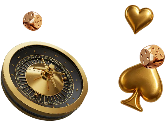 DB decorative casino banner with dice.